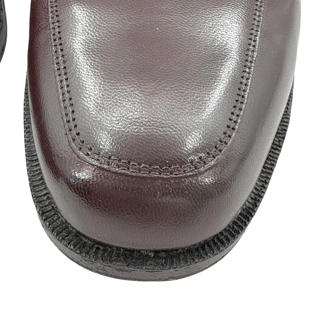 Florsheim Burgundy Leather Apron Toe Dress‎ Shoes Size 8.5 Vintage Classic